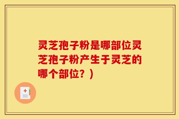 灵芝孢子粉是哪部位灵芝孢子粉产生于灵芝的哪个部位？)