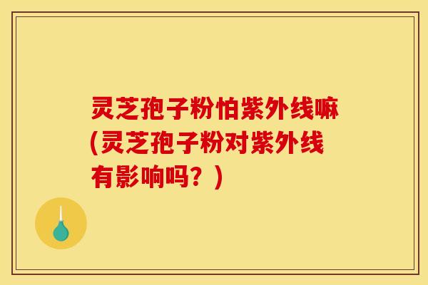 灵芝孢子粉怕紫外线嘛(灵芝孢子粉对紫外线有影响吗?) 灵芝孢子粉怕紫外线嘛(灵芝孢子粉对紫外线有影响吗?)