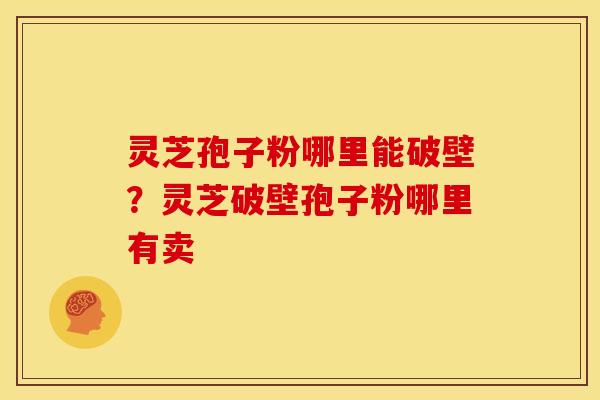 灵芝孢子粉哪里能破壁？灵芝破壁孢子粉哪里有卖