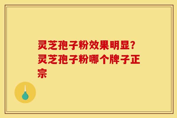 灵芝孢子粉效果明显?灵芝孢子粉哪个牌子正宗 灵芝孢子粉效果明显?灵芝孢子粉哪个牌子正宗