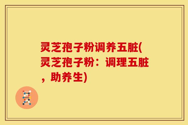 灵芝孢子粉调养五脏(灵芝孢子粉：调理五脏，助养生)