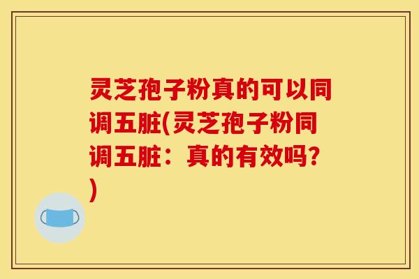 灵芝孢子粉真的可以同调五脏(灵芝孢子粉同调五脏：真的有效吗？)