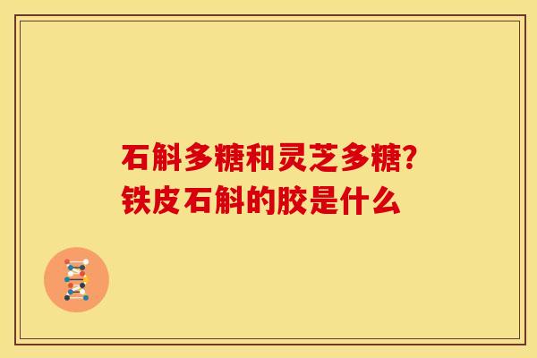 石斛多糖和灵芝多糖?铁皮石斛的胶是什么 石斛多糖和灵芝多糖?铁皮石斛的胶是什么