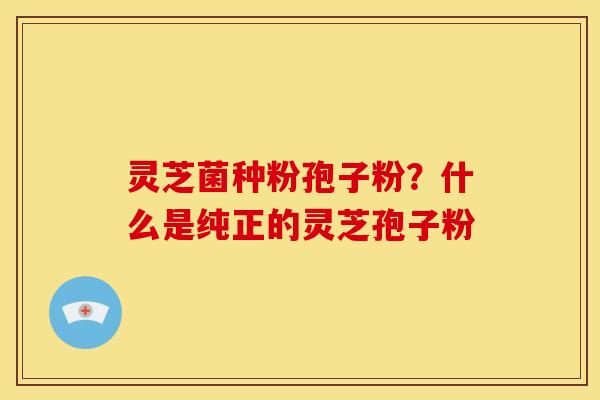 灵芝菌种粉孢子粉？什么是纯正的灵芝孢子粉