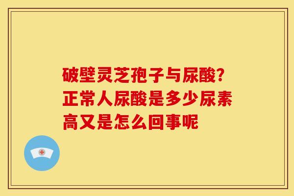 破壁灵芝孢子与尿酸?正常人尿酸是多少尿素高又是怎么回事呢 破壁灵芝孢子与尿酸?正常人尿酸是多少尿素高又是怎么回事呢