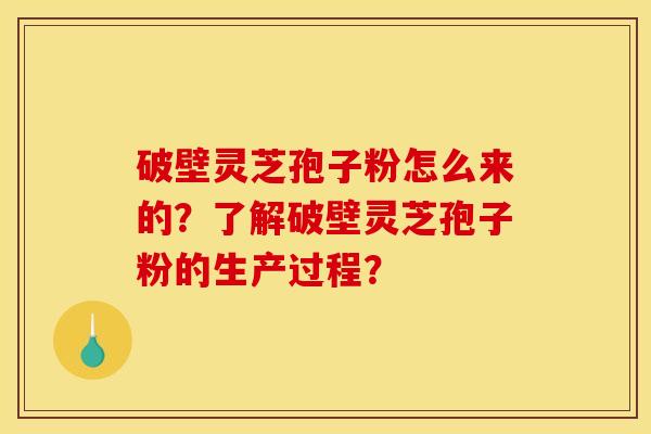 破壁灵芝孢子粉怎么来的？了解破壁灵芝孢子粉的生产过程？