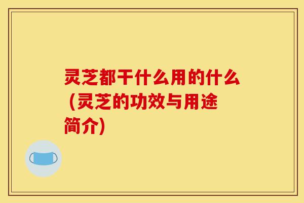 灵芝都干什么用的什么 (灵芝的功效与用途简介) 灵芝都干什么用的什么 (灵芝的功效与用途简介)