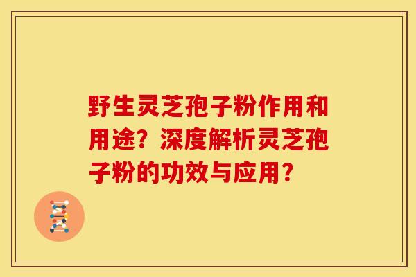 野生灵芝孢子粉作用和用途?深度解析灵芝孢子粉的功效与应用? 野生灵芝孢子粉作用和用途?深度解析灵芝孢子粉的功效与应用?