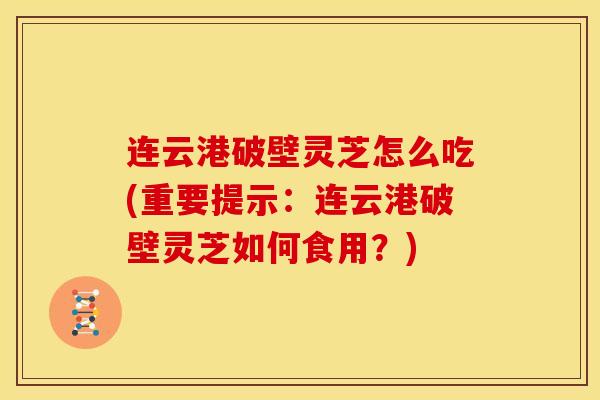 连云港破壁灵芝怎么吃(重要提示:连云港破壁灵芝如何食用?) 连云港破壁灵芝怎么吃(重要提示:连云港破壁灵芝如何食用?)