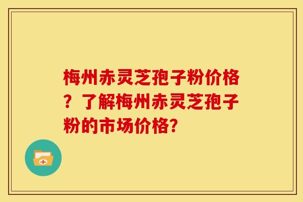 梅州赤灵芝孢子粉价格？了解梅州赤灵芝孢子粉的市场价格？