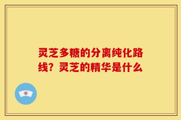 灵芝多糖的分离纯化路线？灵芝的精华是什么
