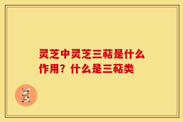 灵芝中灵芝三萜是什么作用?什么是三萜类 灵芝中灵芝三萜是什么作用?什么是三萜类