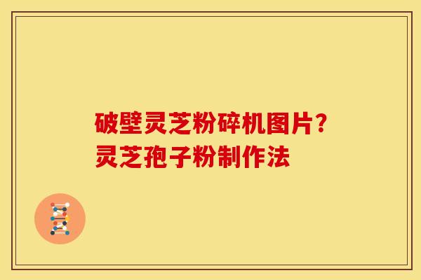 破壁灵芝粉碎机图片?灵芝孢子粉制作法 破壁灵芝粉碎机图片?灵芝孢子粉制作法