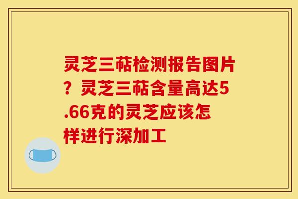 灵芝三萜检测报告图片?灵芝三萜含量高达5.66克的灵芝应该怎样进行深加工 灵芝三萜检测报告图片?灵芝三萜含量高达5.66克的灵芝应该怎样进行深加工