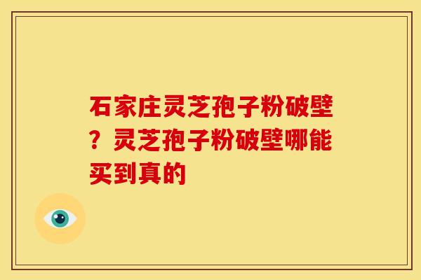 石家庄灵芝孢子粉破壁?灵芝孢子粉破壁哪能买到真的 石家庄灵芝孢子粉破壁?灵芝孢子粉破壁哪能买到真的