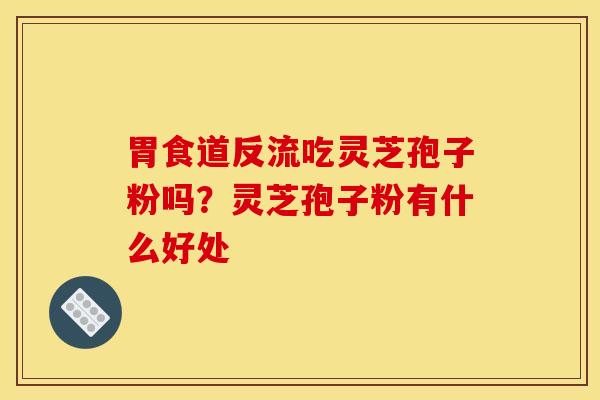 胃食道反流吃灵芝孢子粉吗?灵芝孢子粉有什么好处 胃食道反流吃灵芝孢子粉吗?灵芝孢子粉有什么好处