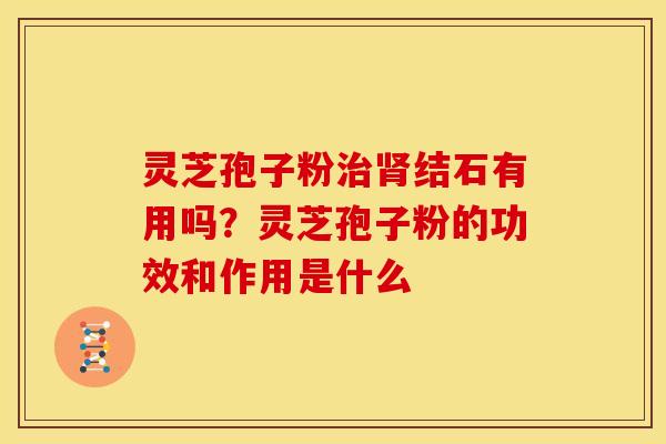 灵芝孢子粉结石有用吗?灵芝孢子粉的功效和作用是什么 灵芝孢子粉结石有用吗?灵芝孢子粉的功效和作用是什么