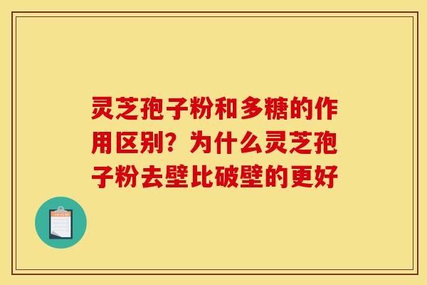灵芝孢子粉和多糖的作用区别？为什么灵芝孢子粉去壁比破壁的更好