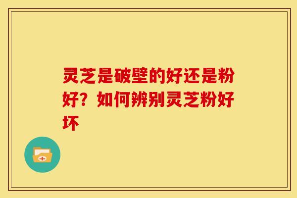 灵芝是破壁的好还是粉好?如何辨别灵芝粉好坏 灵芝是破壁的好还是粉好?如何辨别灵芝粉好坏