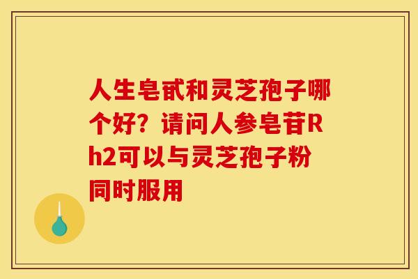 人生皂甙和灵芝孢子哪个好?请问人参皂苷Rh2可以与灵芝孢子粉同时服用 人生皂甙和灵芝孢子哪个好?请问人参皂苷Rh2可以与灵芝孢子粉同时服用