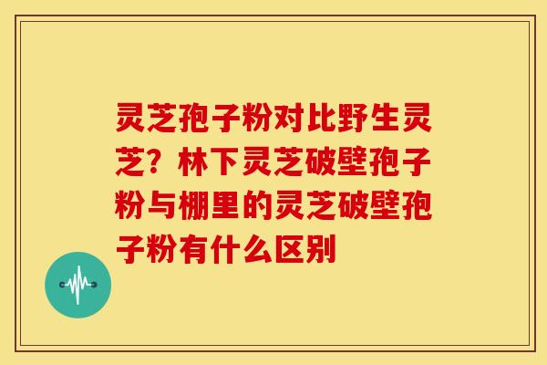 灵芝孢子粉对比野生灵芝?林下灵芝破壁孢子粉与棚里的灵芝破壁孢子粉有什么区别 灵芝孢子粉对比野生灵芝?林下灵芝破壁孢子粉与棚里的灵芝破壁孢子粉有什么区别