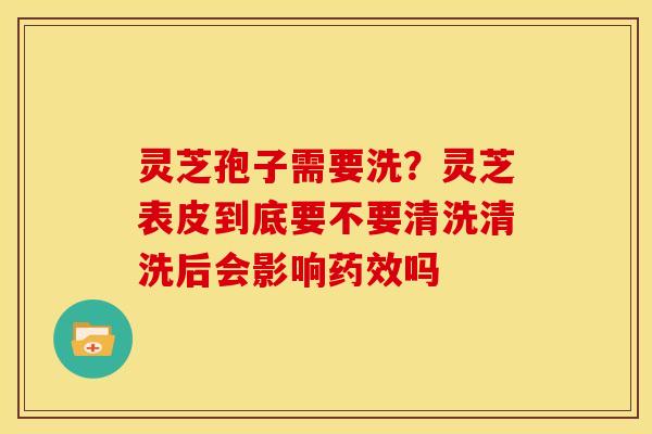灵芝孢子需要洗?灵芝表皮到底要不要清洗清洗后会影响吗 灵芝孢子需要洗?灵芝表皮到底要不要清洗清洗后会影响吗