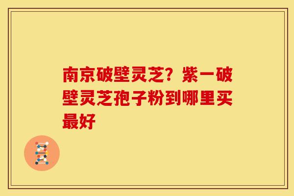 南京破壁灵芝？紫一破壁灵芝孢子粉到哪里买好