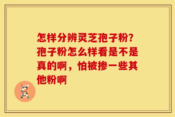 怎样分辨灵芝孢子粉?孢子粉怎么样看是不是真的啊,怕被掺一些其他粉啊 怎样分辨灵芝孢子粉?孢子粉怎么样看是不是真的啊,怕被掺一些其他粉啊