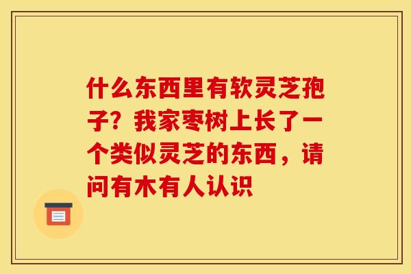 什么东西里有软灵芝孢子?我家枣树上长了一个类似灵芝的东西,请问有木有人认识 什么东西里有软灵芝孢子?我家枣树上长了一个类似灵芝的东西,请问有木有人认识