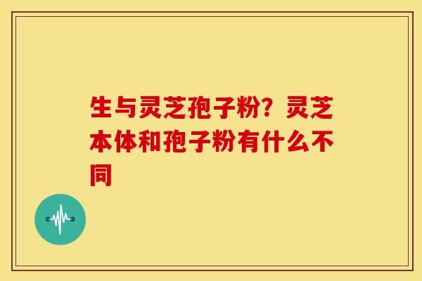 生与灵芝孢子粉？灵芝本体和孢子粉有什么不同