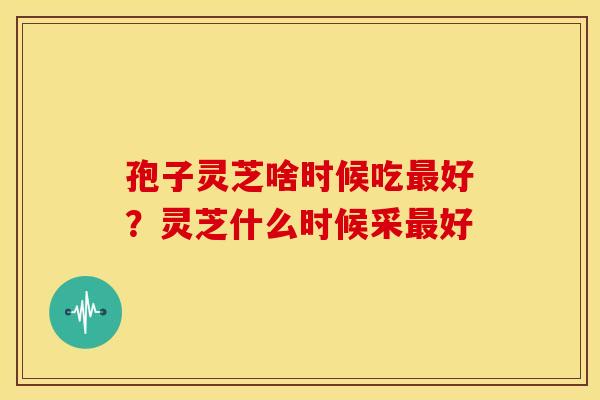 孢子灵芝啥时候吃好?灵芝什么时候采好 孢子灵芝啥时候吃好?灵芝什么时候采好
