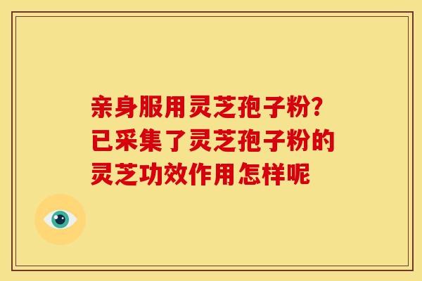 亲身服用灵芝孢子粉?已采集了灵芝孢子粉的灵芝功效作用怎样呢 亲身服用灵芝孢子粉?已采集了灵芝孢子粉的灵芝功效作用怎样呢