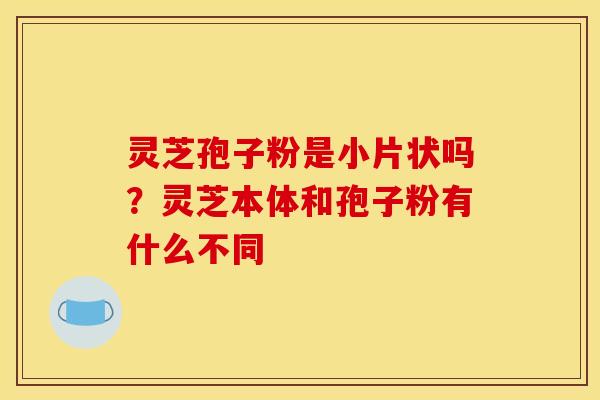 灵芝孢子粉是小片状吗?灵芝本体和孢子粉有什么不同 灵芝孢子粉是小片状吗?灵芝本体和孢子粉有什么不同