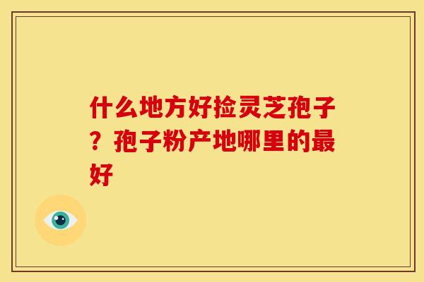 什么地方好捡灵芝孢子?孢子粉产地哪里的好 什么地方好捡灵芝孢子?孢子粉产地哪里的好