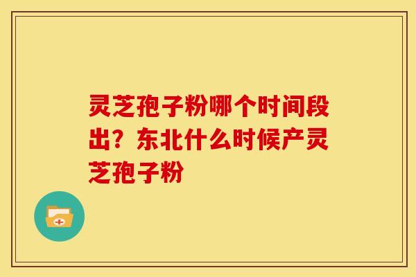 灵芝孢子粉哪个时间段出?东北什么时候产灵芝孢子粉 灵芝孢子粉哪个时间段出?东北什么时候产灵芝孢子粉