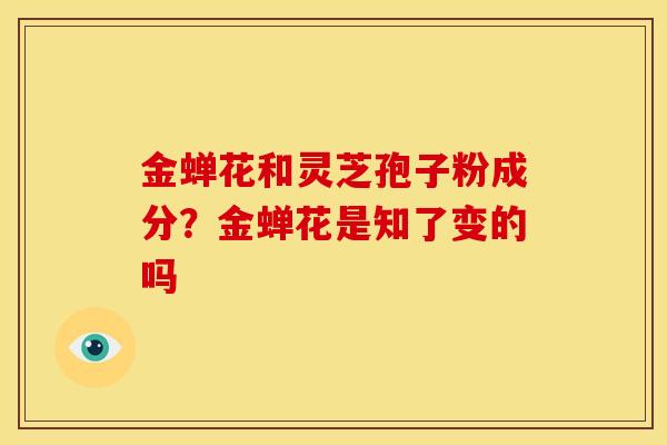 金蝉花和灵芝孢子粉成分？金蝉花是知了变的吗