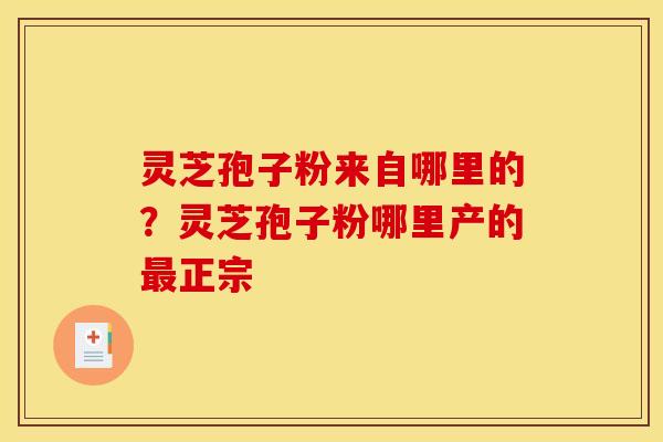灵芝孢子粉来自哪里的?灵芝孢子粉哪里产的正宗 灵芝孢子粉来自哪里的?灵芝孢子粉哪里产的正宗
