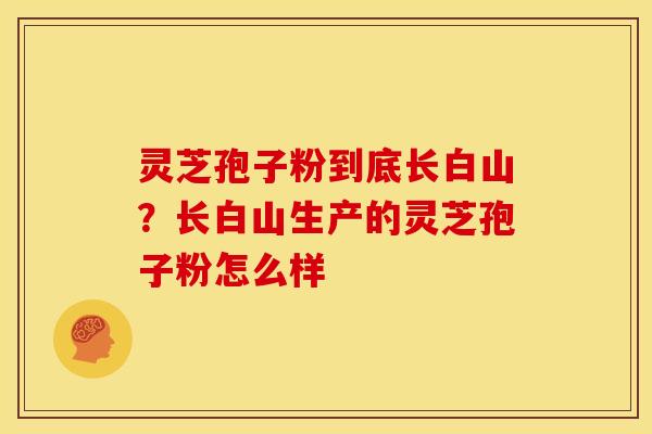 灵芝孢子粉到底长白山?长白山生产的灵芝孢子粉怎么样 灵芝孢子粉到底长白山?长白山生产的灵芝孢子粉怎么样