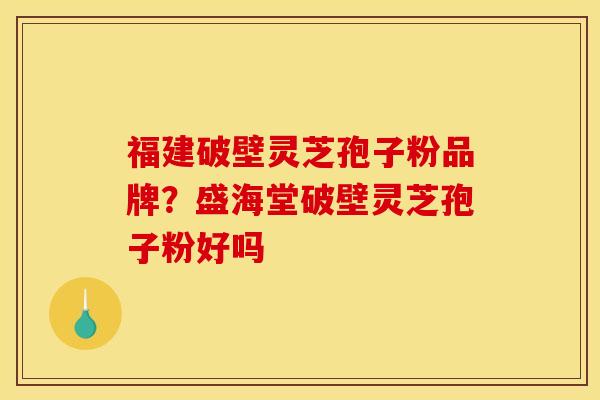 福建破壁灵芝孢子粉品牌?盛海堂破壁灵芝孢子粉好吗 福建破壁灵芝孢子粉品牌?盛海堂破壁灵芝孢子粉好吗