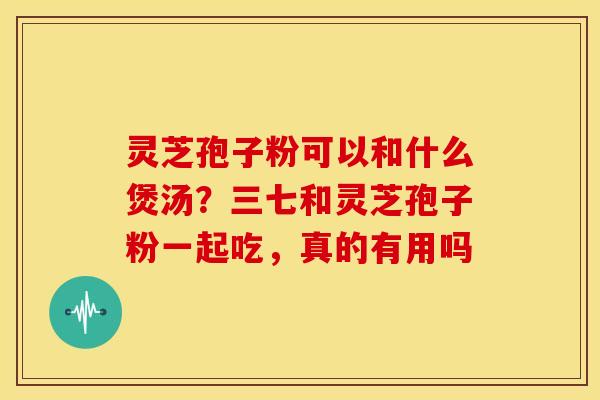 灵芝孢子粉可以和什么煲汤?三七和灵芝孢子粉一起吃,真的有用吗 灵芝孢子粉可以和什么煲汤?三七和灵芝孢子粉一起吃,真的有用吗
