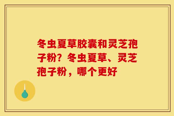 冬虫夏草胶囊和灵芝孢子粉?冬虫夏草、灵芝孢子粉,哪个更好 冬虫夏草胶囊和灵芝孢子粉?冬虫夏草、灵芝孢子粉,哪个更好