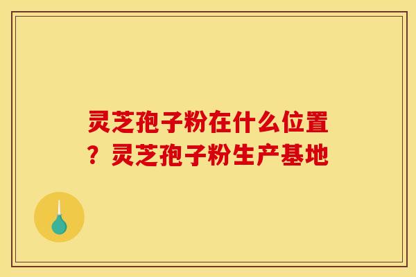 灵芝孢子粉在什么位置?灵芝孢子粉生产基地 灵芝孢子粉在什么位置?灵芝孢子粉生产基地