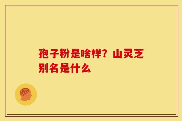 孢子粉是啥样?山灵芝别名是什么 孢子粉是啥样?山灵芝别名是什么