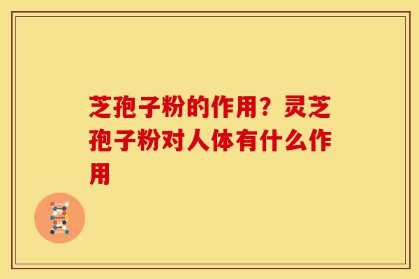 芝孢子粉的作用?灵芝孢子粉对人体有什么作用 芝孢子粉的作用?灵芝孢子粉对人体有什么作用