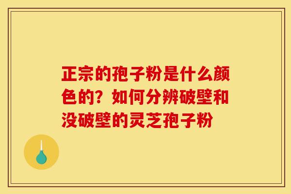 正宗的孢子粉是什么颜色的?如何分辨破壁和没破壁的灵芝孢子粉 正宗的孢子粉是什么颜色的?如何分辨破壁和没破壁的灵芝孢子粉