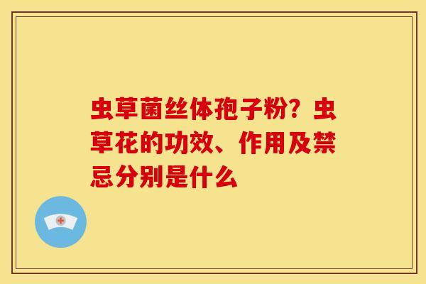 虫草菌丝体孢子粉?虫草花的功效、作用及禁忌分别是什么 虫草菌丝体孢子粉?虫草花的功效、作用及禁忌分别是什么