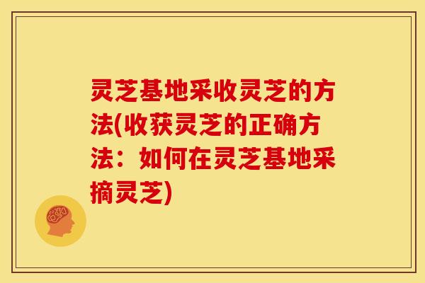 灵芝基地采收灵芝的方法(收获灵芝的正确方法:如何在灵芝基地采摘灵芝) 灵芝基地采收灵芝的方法(收获灵芝的正确方法:如何在灵芝基地采摘灵芝)