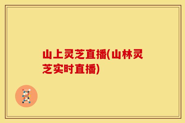 山上灵芝直播(山林灵芝实时直播) 山上灵芝直播(山林灵芝实时直播)