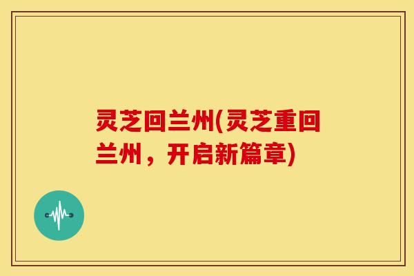 灵芝回兰州(灵芝重回兰州，开启新篇章)