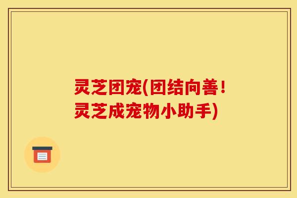 灵芝团宠(团结向善!灵芝成宠物小助手) 灵芝团宠(团结向善!灵芝成宠物小助手)